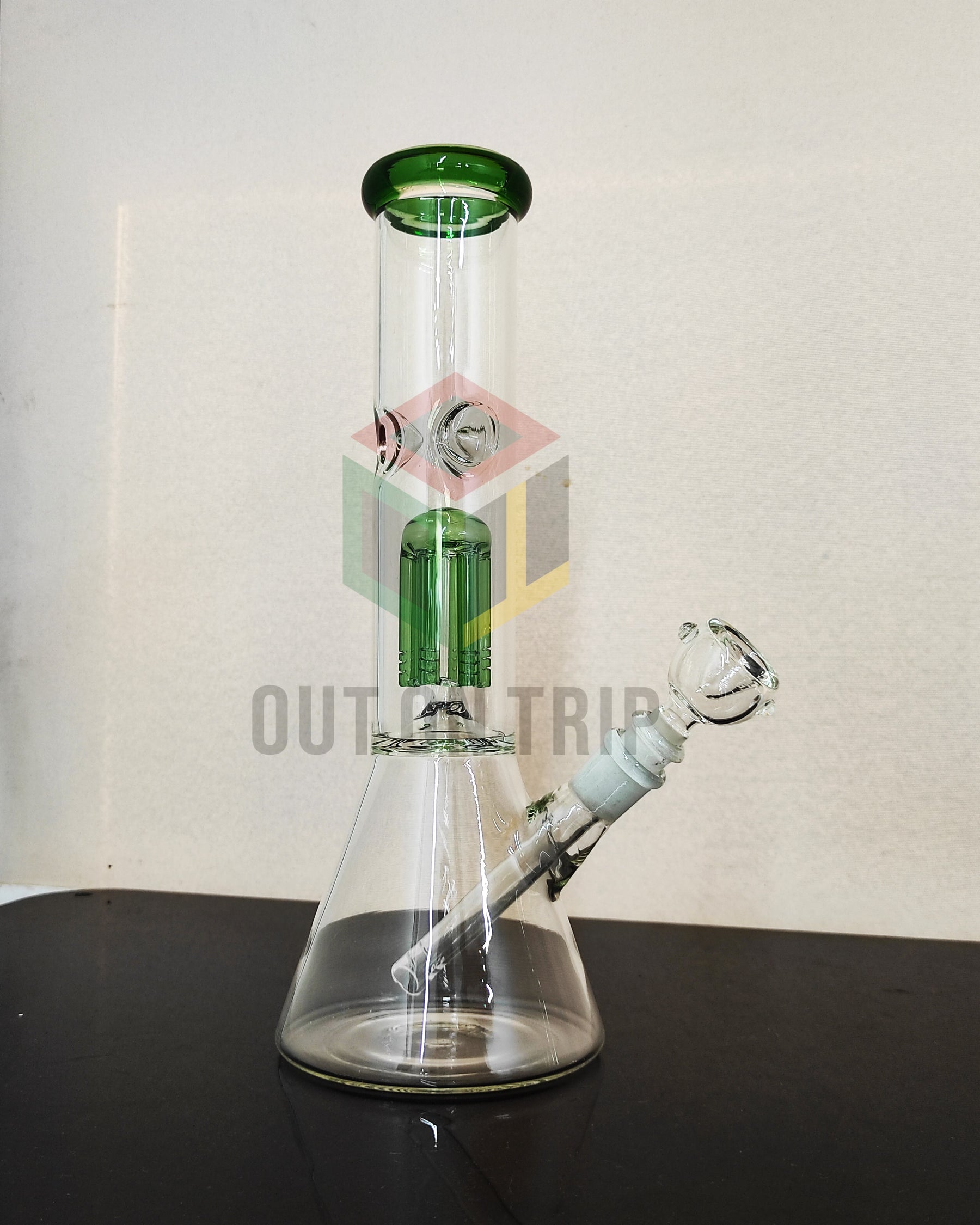 12 Inch Conical Assorted Colors Bong with Ice Catcher & Tree Percolator