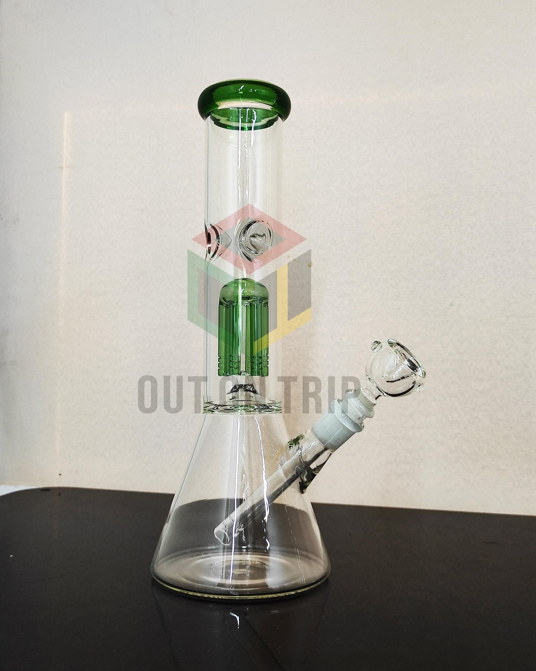 8 Inch Conical Assorted Colors Bong with Ice Catcher & Tree Percolator