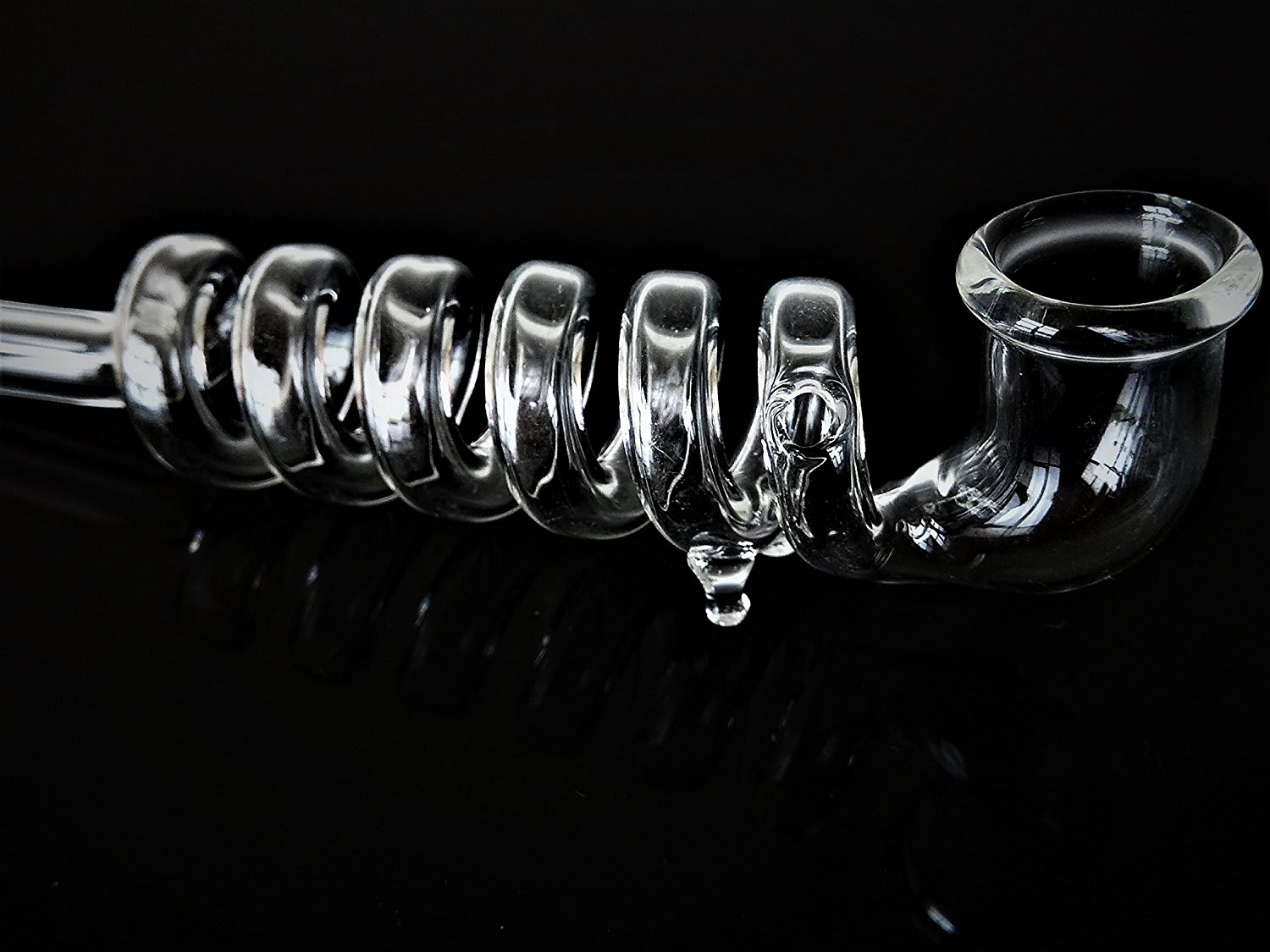 Handmade 6 Ringed Glass Smoking Pipe - Outontrip