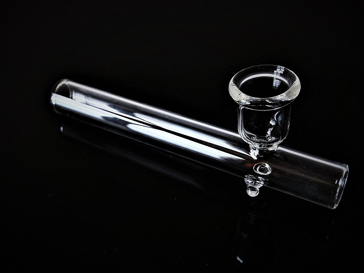 Handmade 5 Inch Clear Glass Smoking Pipe - Outontrip