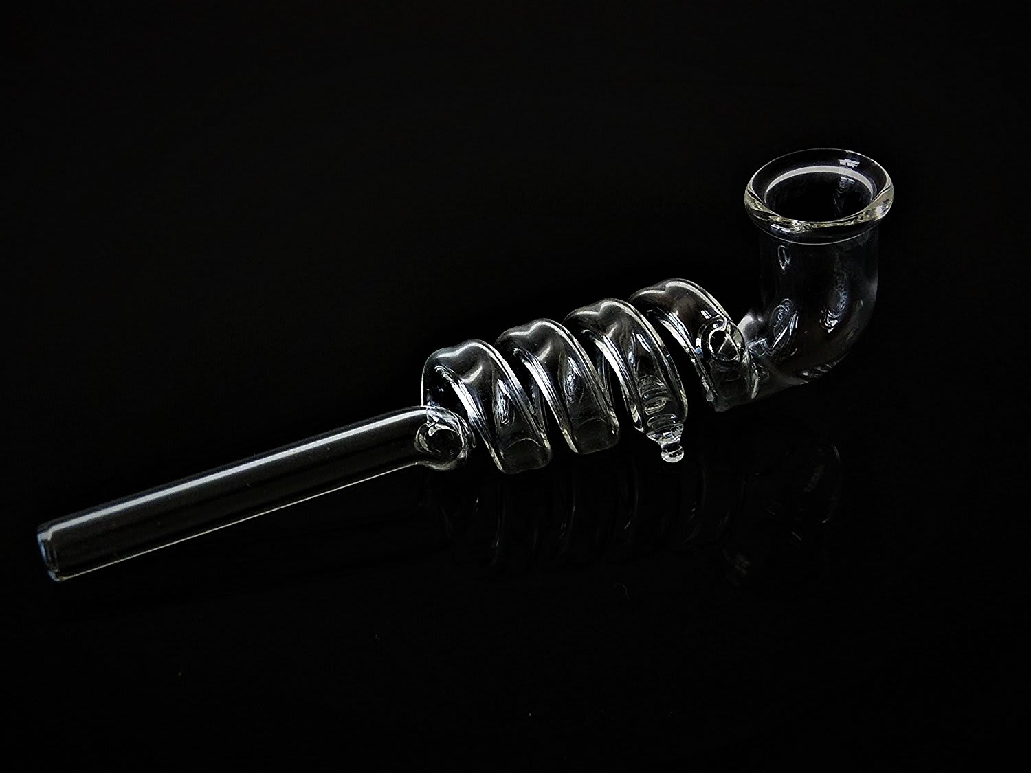Handmade 4 Ringed Glass Smoking Pipe - Outontrip