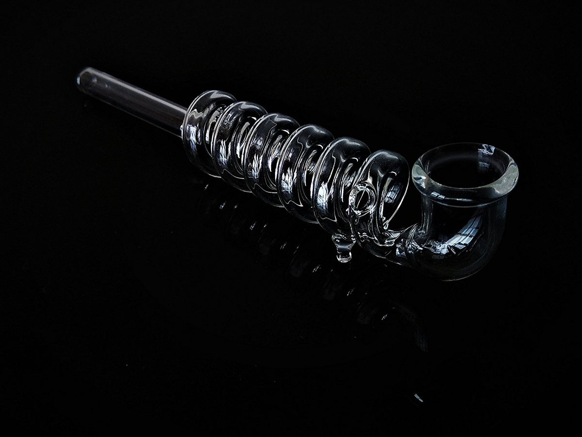 Handmade 6 Ringed Glass Smoking Pipe - Outontrip
