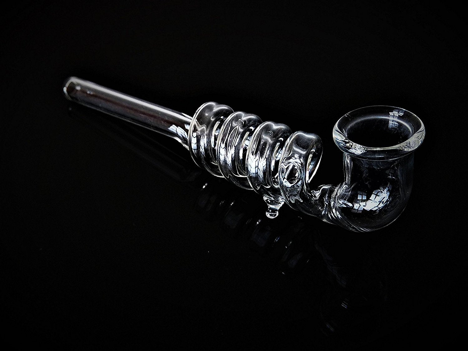 Handmade 4 Ringed Glass Smoking Pipe - Outontrip