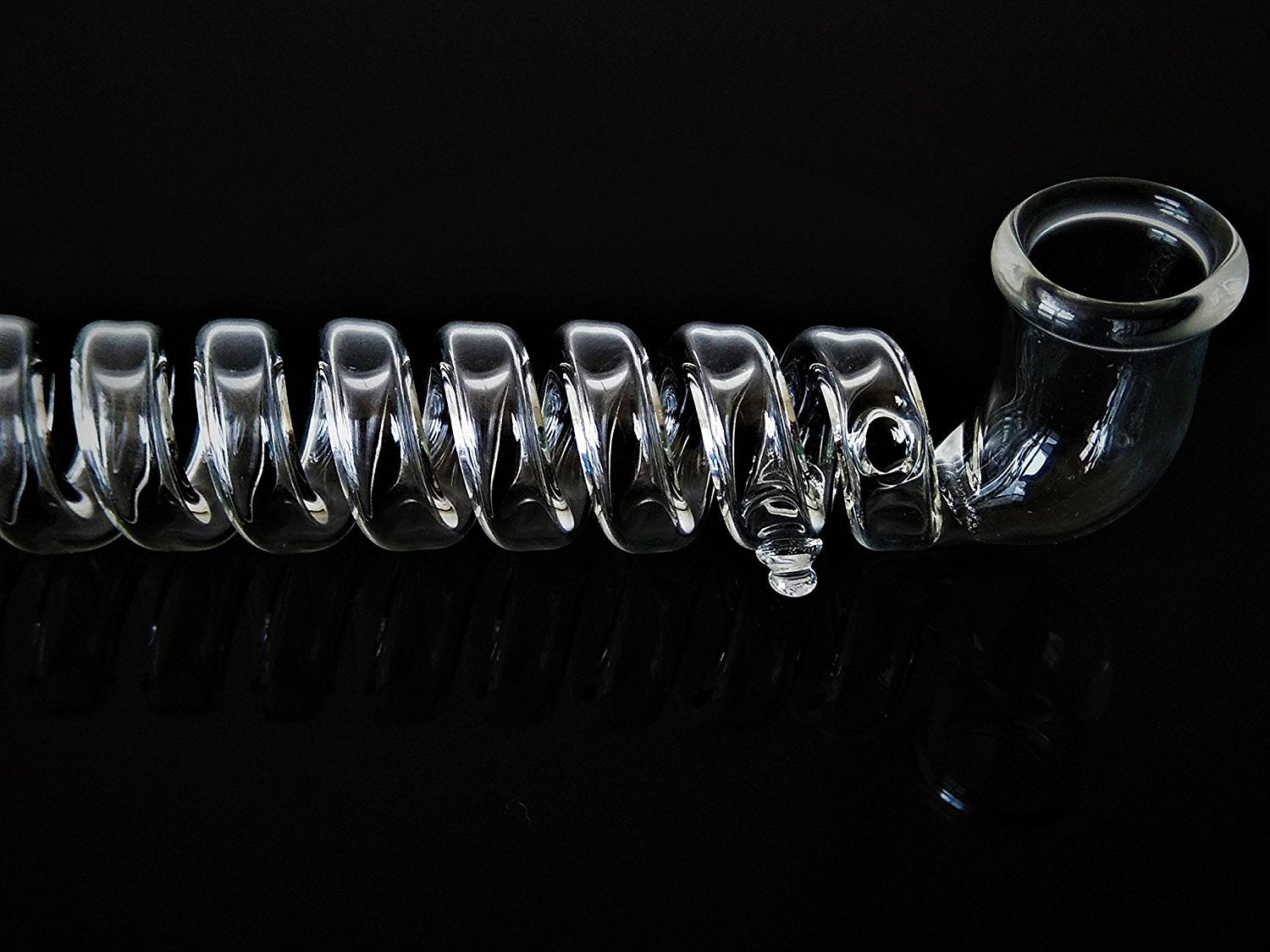 Handmade 10 Ringed Glass Smoking Pipe - Outontrip