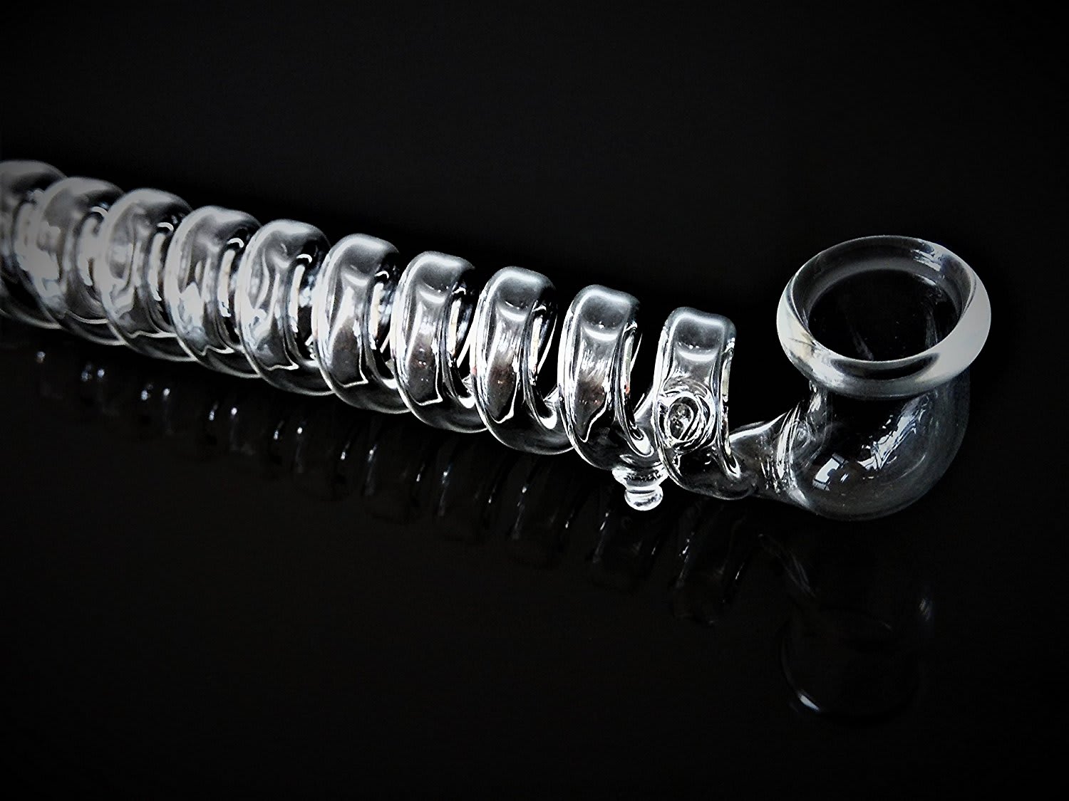 Handmade 10 Ringed Glass Smoking Pipe - Outontrip