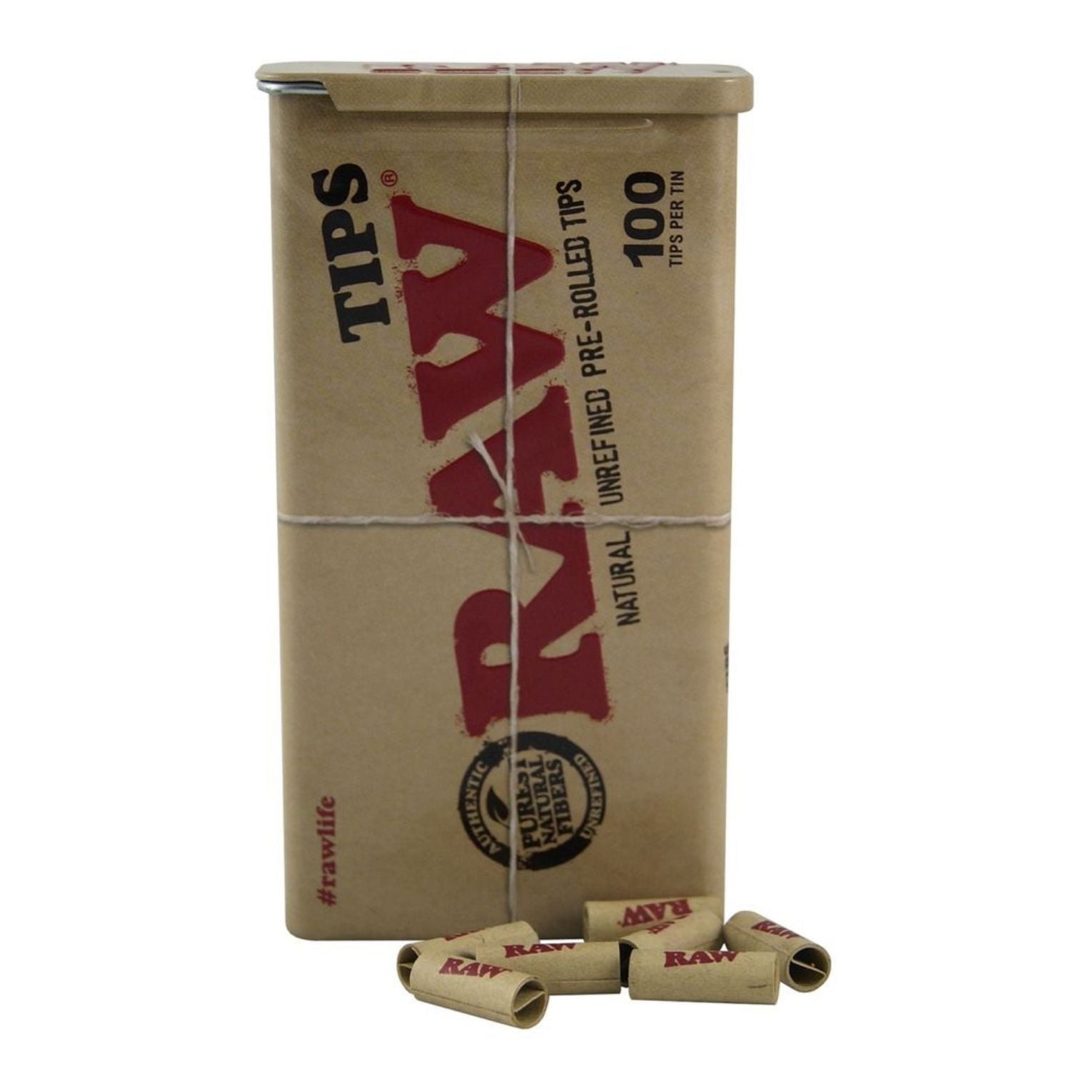 RAW Prerolled Filter Tips in Slider Box - 100 Tips