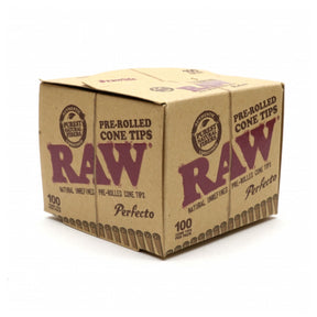 RAW Pre-rolled Perfecto Cone Filter Tips - 100 Tips