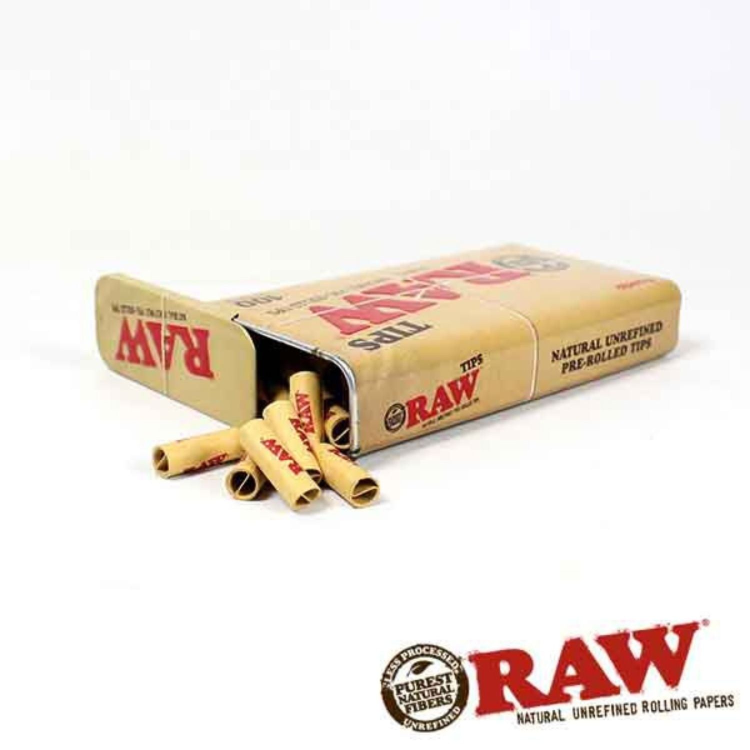 RAW Prerolled Filter Tips in Slider Box - 100 Tips