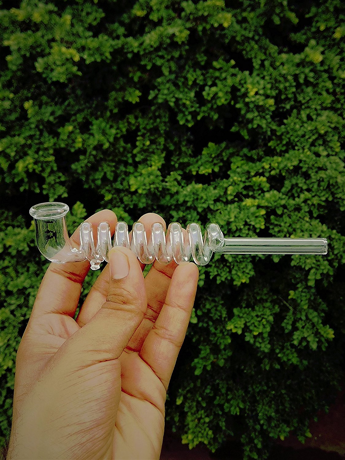 Handmade 8 Ringed Glass Smoking Pipe - Outontrip