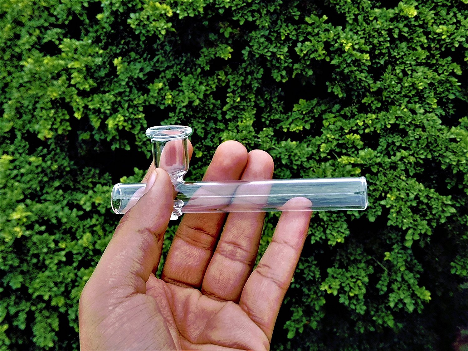 Handmade 5 Inch Clear Glass Smoking Pipe - Outontrip