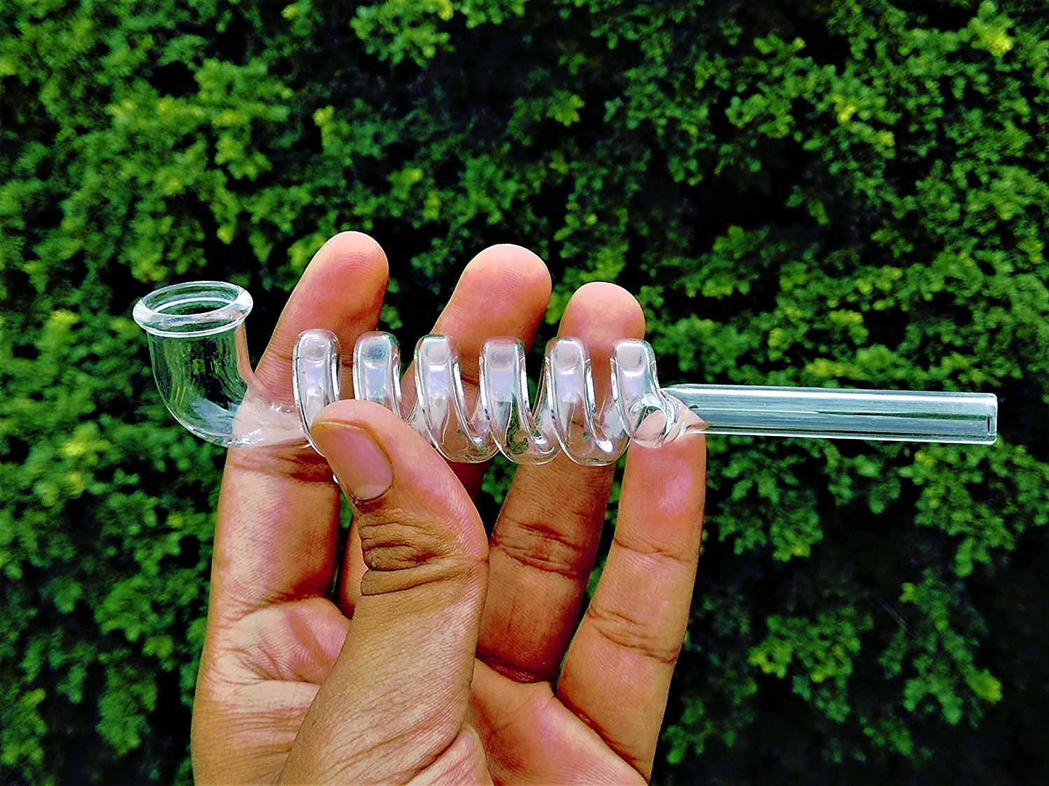 Handmade 6 Ringed Glass Smoking Pipe - Outontrip