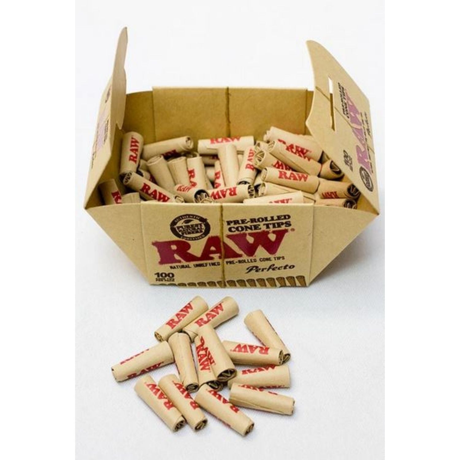 RAW Pre-rolled Perfecto Cone Filter Tips - 100 Tips