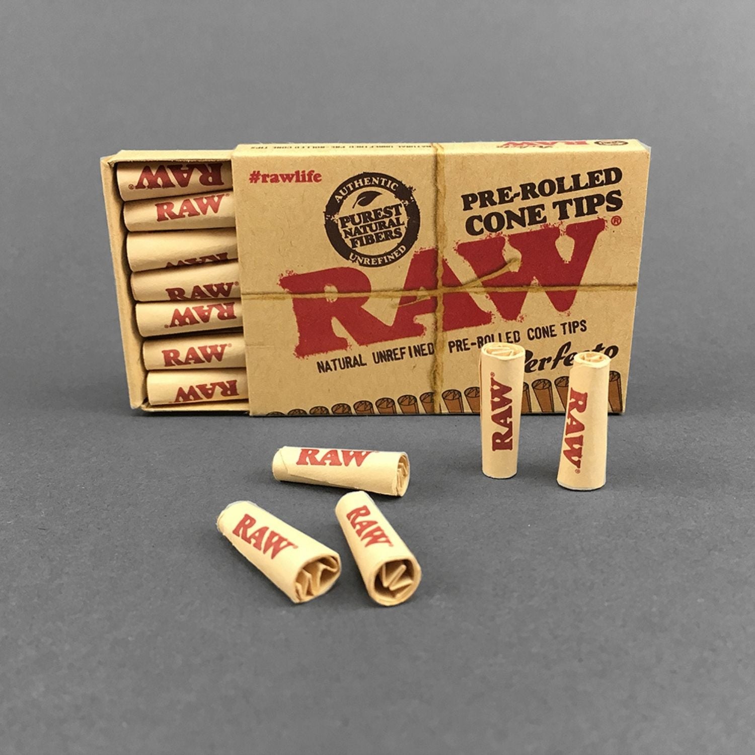 RAW Pre-rolled Perfecto Cone Filter Tips - 21 Tips