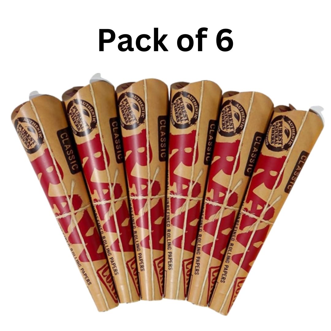 RAW Classic Prerolled Cones 1 1/4 - 6 Cones