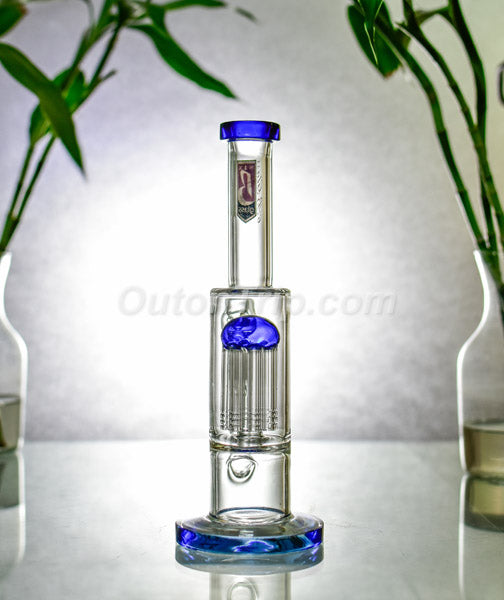 10 Inch Can Assorted Colors Bong with Tree Percolator