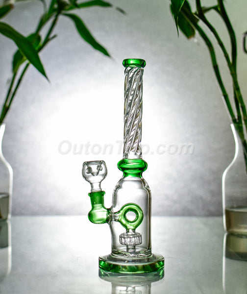 10 Inch Can Assorted Colors Bong with Donut Percolator (Discontinued)
