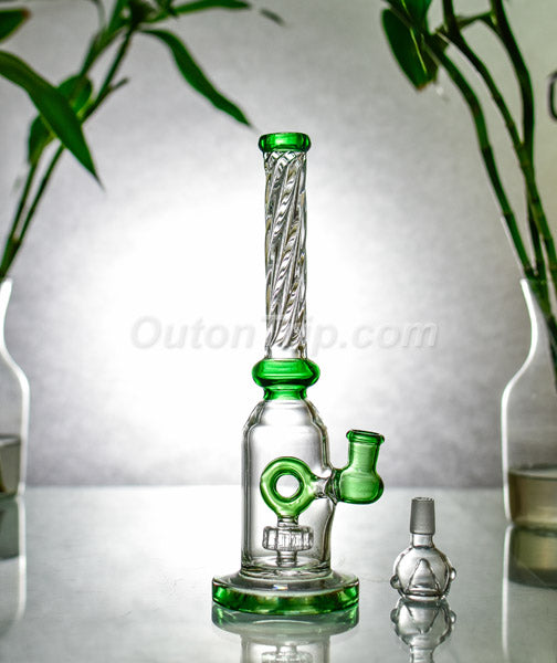 10 Inch Can Assorted Colors Bong with Donut Percolator (Discontinued)