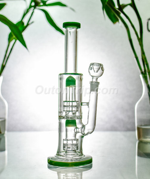 12 Inch CAN Bong with Assorted Colors Double UFO Percolator (Discontinued)