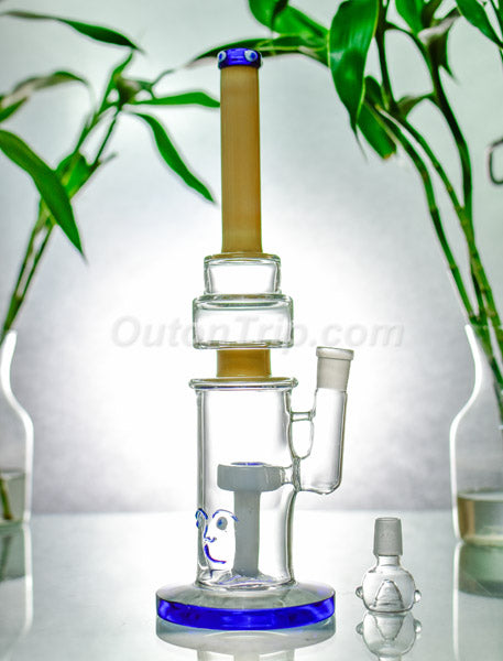 14 Inch Slit Disc Percolator Assorted Colors Bong (Discontinued)