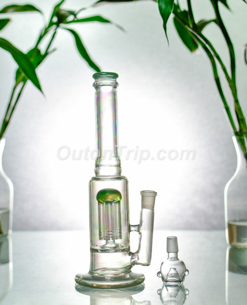 10 Inch Can Assorted Colors Bong with Tree Percolator (Discontinued)