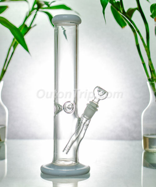 10 Inch Straight Tube Assorted Bong with Ice Catcher