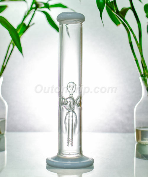 10 Inch Straight Tube Assorted Bong with Ice Catcher