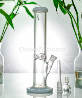 10 Inch Straight Tube Assorted Bong with Ice Catcher