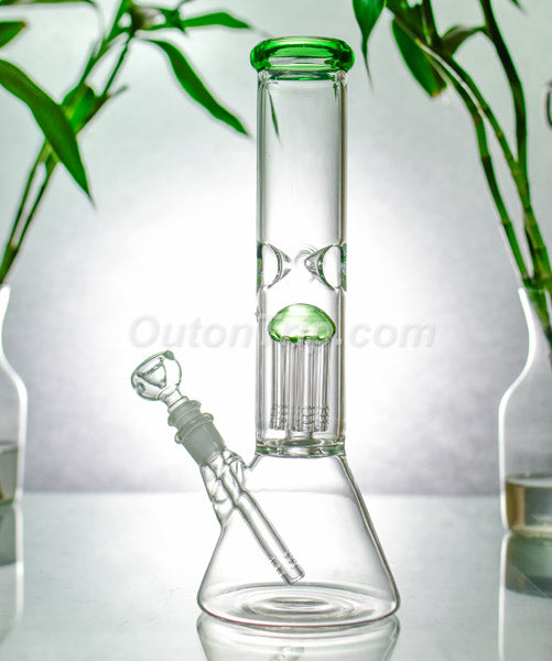 12 Inch Conical Assorted Colors Bong with Ice Catcher & Tree Percolator