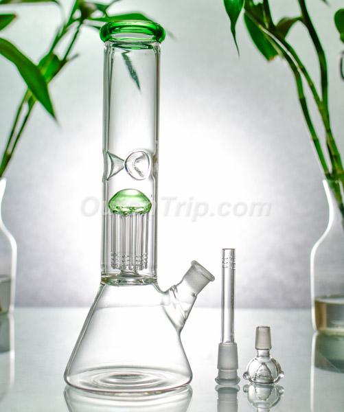 8 Inch Conical Assorted Colors Bong with Ice Catcher & Tree Percolator