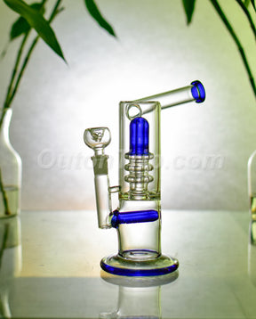 8 Inch Assorted Colors Upright Bubbler with UFO and Inline Percolator (Discontinued)