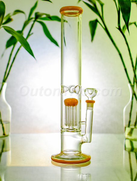 15 Inch High Straight Tube Tree Percolator Bong (Discontinued)