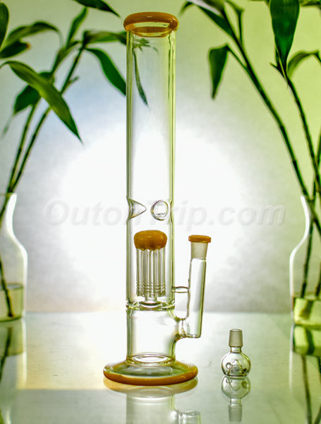 15 Inch High Straight Tube Tree Percolator Bong (Discontinued)