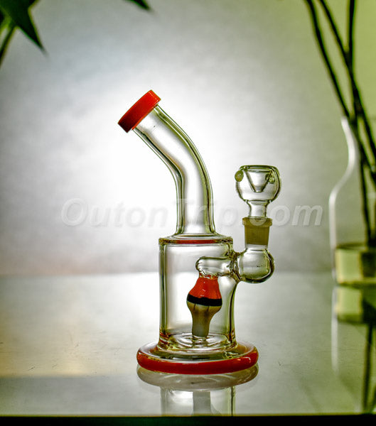 8 Inch Bent Neck Can Assorted Colors Bong with Pokemon Percolator (Discontinued)