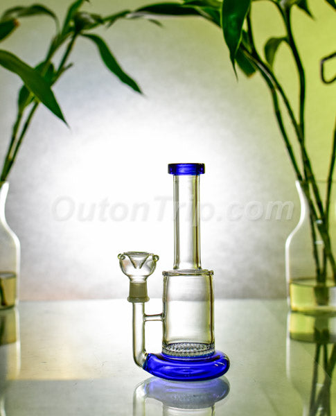 8 Inch Can Assorted Colors Bong with Honeycomb Percolator (Discontinued)