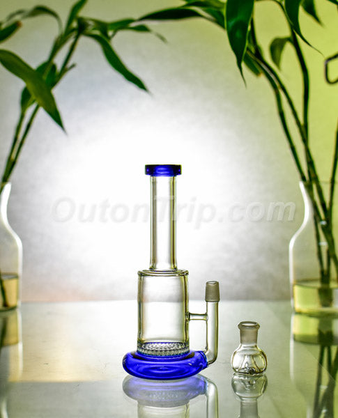 8 Inch Can Assorted Colors Bong with Honeycomb Percolator (Discontinued)