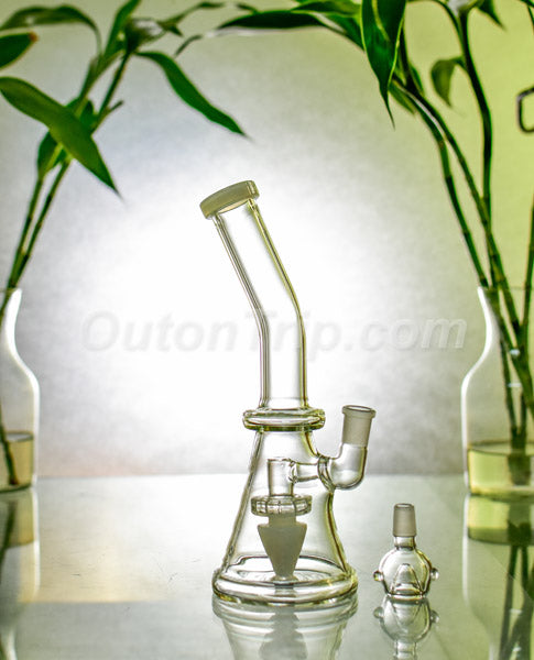 Triangle Assorted Colors Dome Showehead Percolator Bong. (Discontinued)