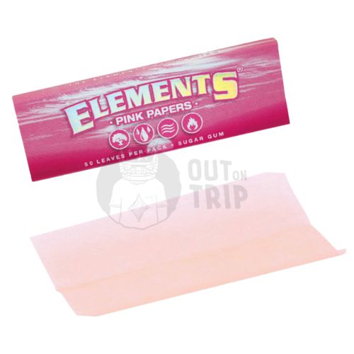 ELEMENTS PINK ROLLING PAPER 1 1/4 - 50 LEAVES
