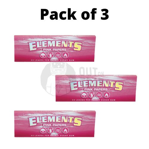 ELEMENTS PINK ROLLING PAPER 1 1/4 - 50 LEAVES