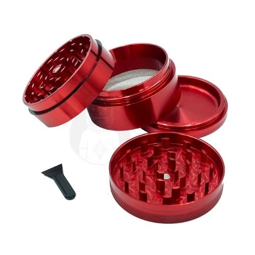 ELEMENTS RED ALUMINIUM GRINDER 4 PART - 50MM