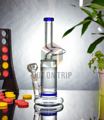 10 Inch Assorted Color Bong Beaker with Honeycomb Percolator