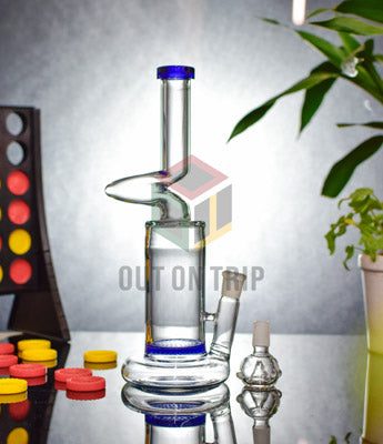 10 Inch Assorted Color Bong Beaker with Honeycomb Percolator