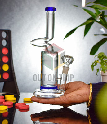 10 Inch Assorted Color Bong Beaker with Honeycomb Percolator