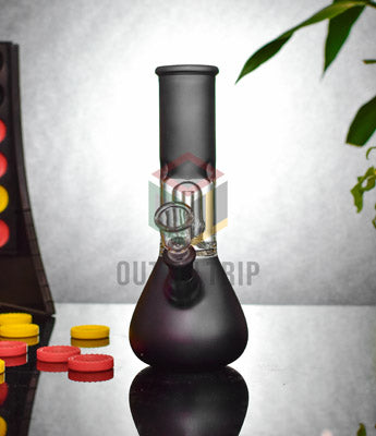 OutonTrip Black Glass Ice Bong 8 inch