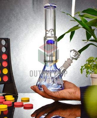 12 Inch Spiral Design Assorted Colors Bong with Tree Percolator