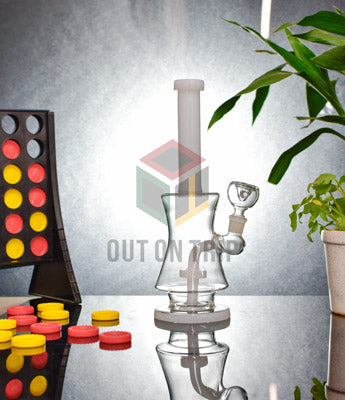 10 Inch Assorted Colors Bong with Slit Percolator (Discontinued)