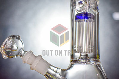 12 Inch Conical Assorted Colors Bong with Ice Catcher & Tree Percolator