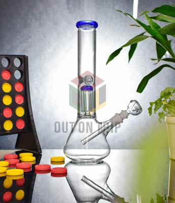 8 Inch Conical Assorted Colors Bong with Ice Catcher & Tree Percolator