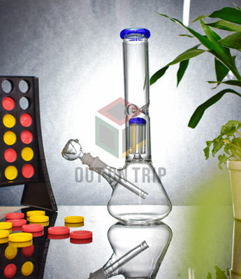 12 Inch Conical Assorted Colors Bong with Ice Catcher & Tree Percolator