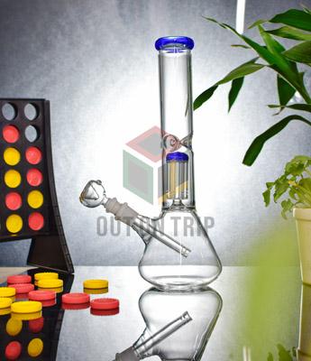 8 Inch Conical Assorted Colors Bong with Ice Catcher & Tree Percolator