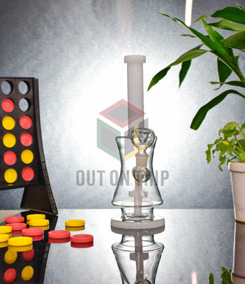 10 Inch Assorted Colors Bong with Slit Percolator (Discontinued)